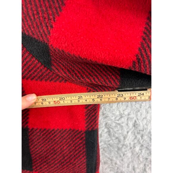 Bonobos Buffalo Plaid Snap Fleece Pullover Red Black Check Men’s Size M - Picture 6 of 8